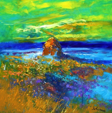 Haystack in the gloaming Isle of Mull 24x24